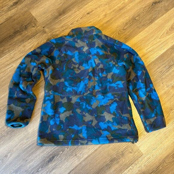 L.L. Bean blue mountain classic camo fleece quarter zip sweater size medium reg - Picture 9 of 10